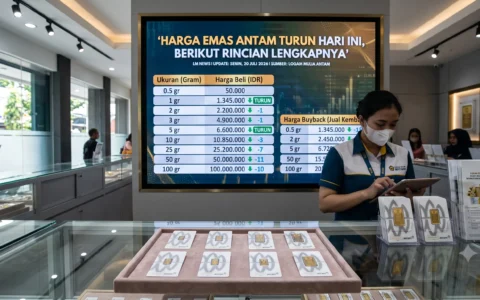 Harga Emas Antam Turun Hari Ini, Berikut Rincian Lengkapnya