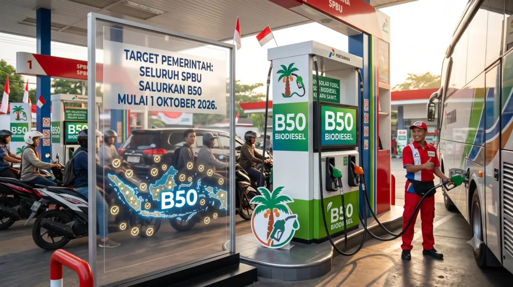 Pemerintah Targetkan Seluruh SPBU Salurkan B50 Mulai 1 Oktober 2026 5 Pemerintah Targetkan Seluruh SPBU Salurkan B50 Mulai 1 Oktober 2026