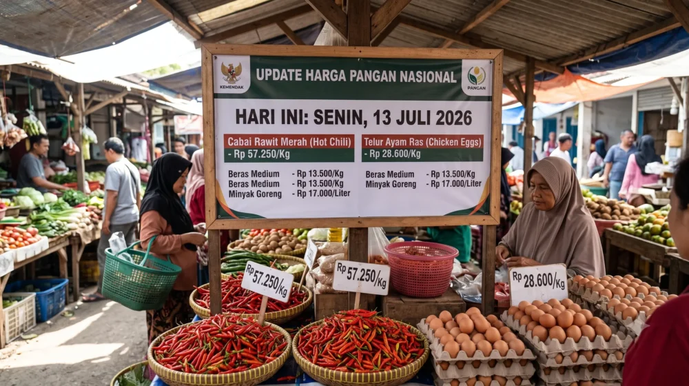 Update Harga Pangan Nasional Hari Ini: Cabai Rawit Rp57.250/Kg, Telur Ayam Rp28.600/Kg 7 Update Harga Pangan Nasional Hari Ini: Cabai Rawit Rp57.250/Kg, Telur Ayam Rp28.600/Kg