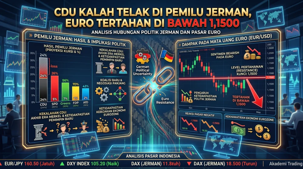 CDU Kalah Telak di Pemilu Jerman, Euro Tertahan di Bawah 1,1500