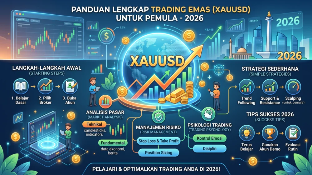 Trading Emas (XAUUSD) untuk Pemula: Panduan Lengkap 2026