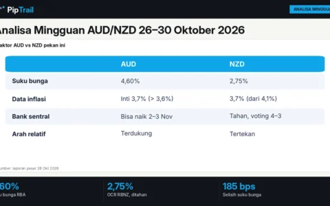 Analisa Mingguan AUD/NZD 26–30 Oktober 2026: CPI Australia di Atas Perkiraan dan RBNZ Menahan Suku Bunga, Divergensi Mendukung AUD