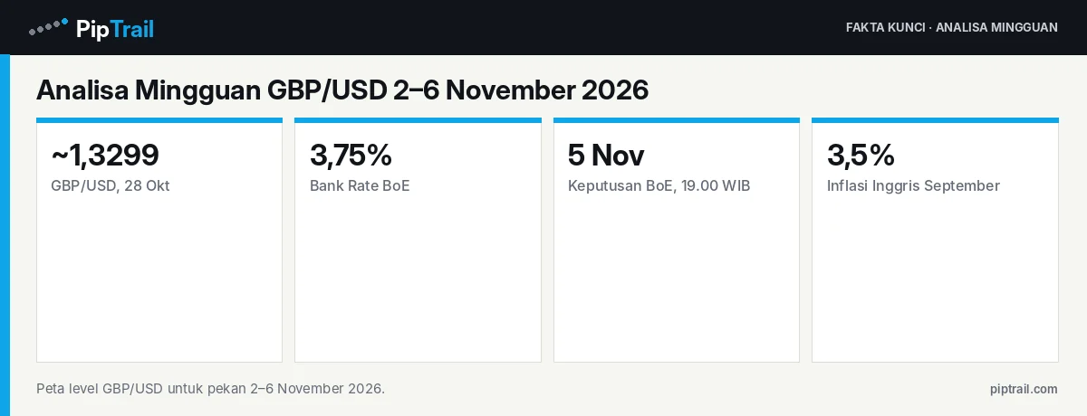 Fakta kunci: Analisa Mingguan GBP/USD 2–6 November 2026: Pound Dekat Terendah Dua Pekan Jelang Bank of England