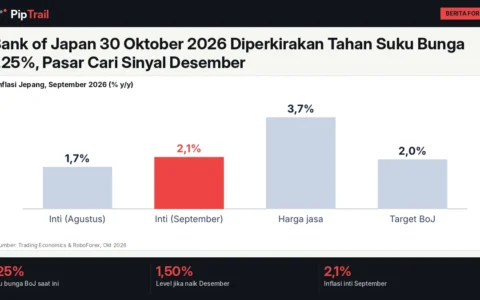Bank of Japan 30 Oktober 2026 Diperkirakan Tahan Suku Bunga 1,25%, Pasar Cari Sinyal Desember