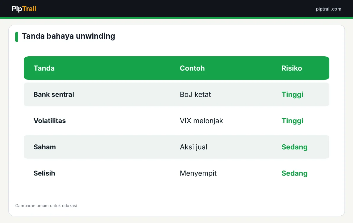 Tanda bahaya unwinding carry trade