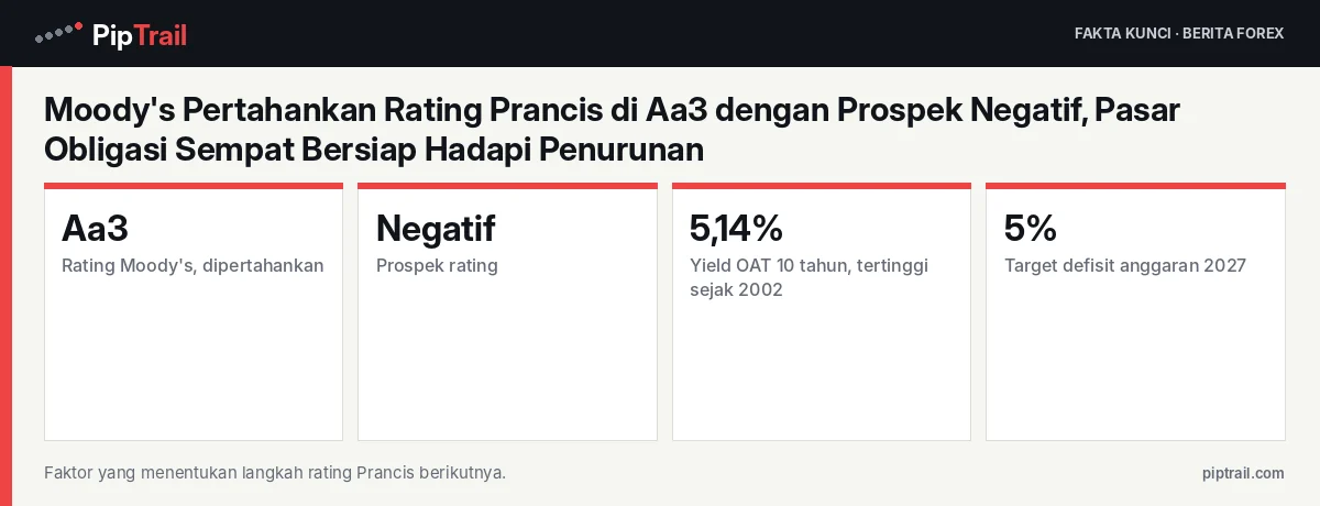 Moody's Pertahankan Rating Prancis di Aa3 dengan Prospek Negatif, Pasar Obligasi Sempat Bersiap Hadapi Penurunan 2 Fakta kunci: Moody's Pertahankan Rating Prancis di Aa3 dengan Prospek Negatif, Pasar Obligasi Sempat Bersiap Hadapi Penurunan