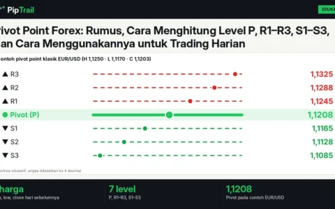 Pivot Point Forex: Rumus, Cara Menghitung Level P, R1–R3, S1–S3, dan Cara Menggunakannya untuk Trading Harian