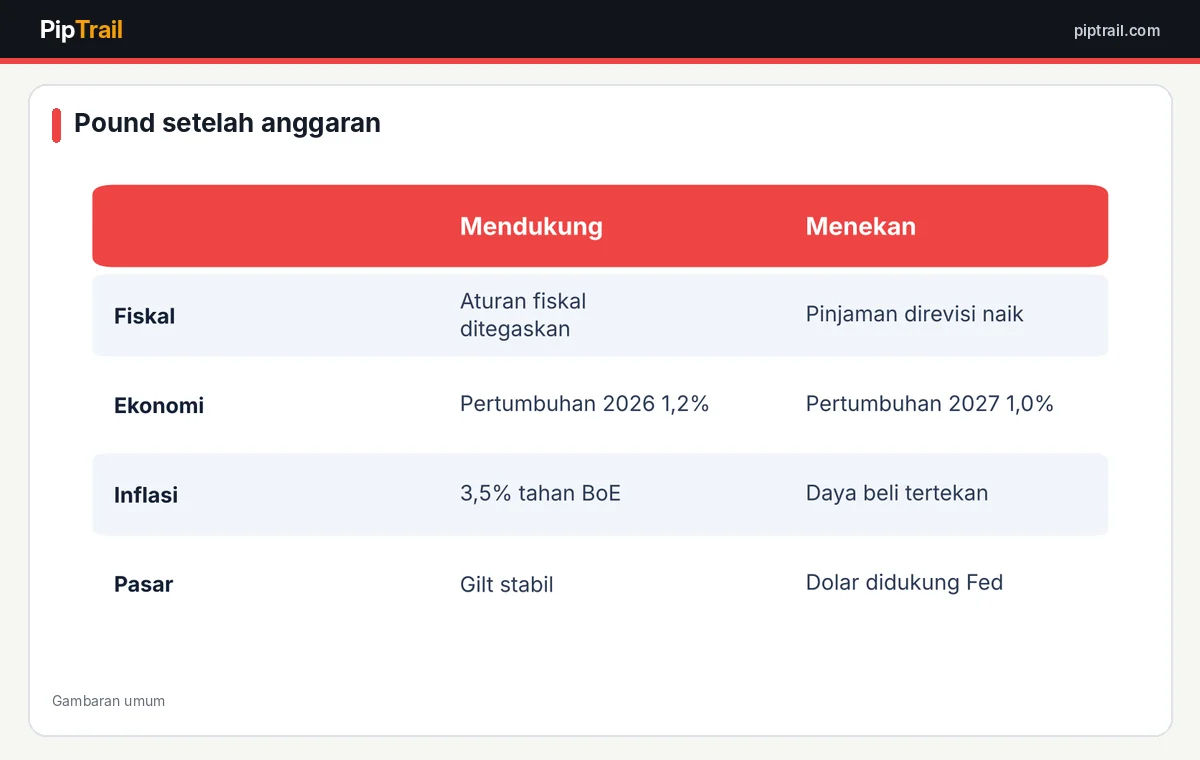 Faktor yang mendukung dan menekan pound setelah anggaran