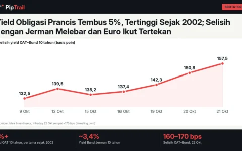 Yield Obligasi Prancis Tembus 5%, Tertinggi Sejak 2002; Selisih dengan Jerman Melebar dan Euro Ikut Tertekan